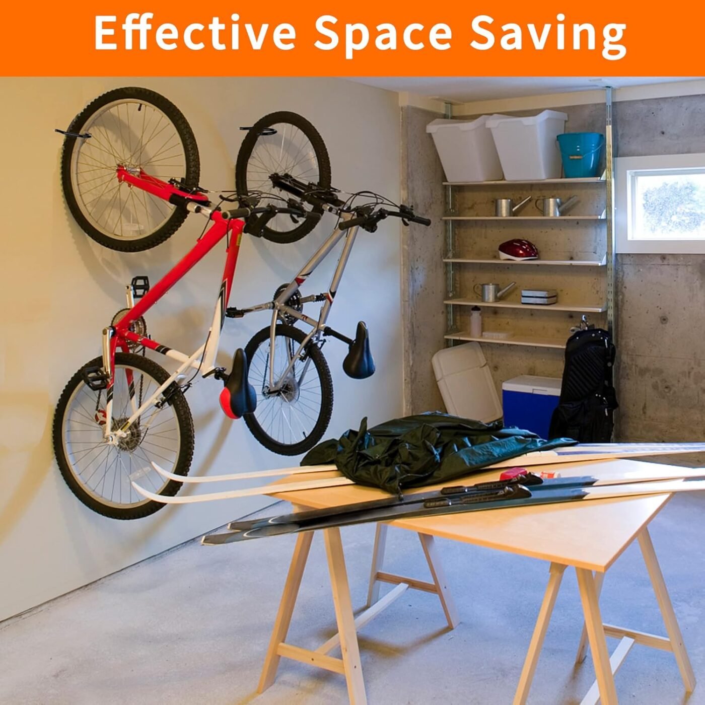 Heavy Duty Bike Hooks - 4-pack - Garage - Ceiling - Wall - Screw Mount - Bike Rack - Bicycle Storage and Hanging - Wall Mount - Black 4 Heavy Duty Bike Hooks – 4-pack – Garage – Ceiling – Wall – Screw Mount – Bike Rack – Bicycle Storage and Hanging – Wall Mount – Black - image 4