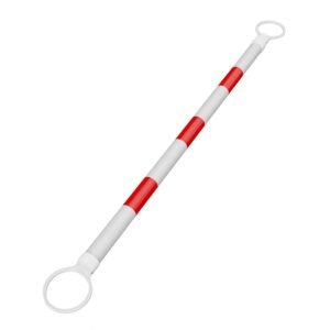 Telescopic pole – 1-pack 4′ to 6.9′ telescopic cone pole – for parking areas – retractable barrier for roadworks – red and white – cones not included