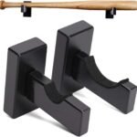 Display standard – Black – Baseball bat display standard – Baseball bat holder – Wall mounting – Horizontal baseball bat standard – Baseball bat holder – 2 pieces – Black