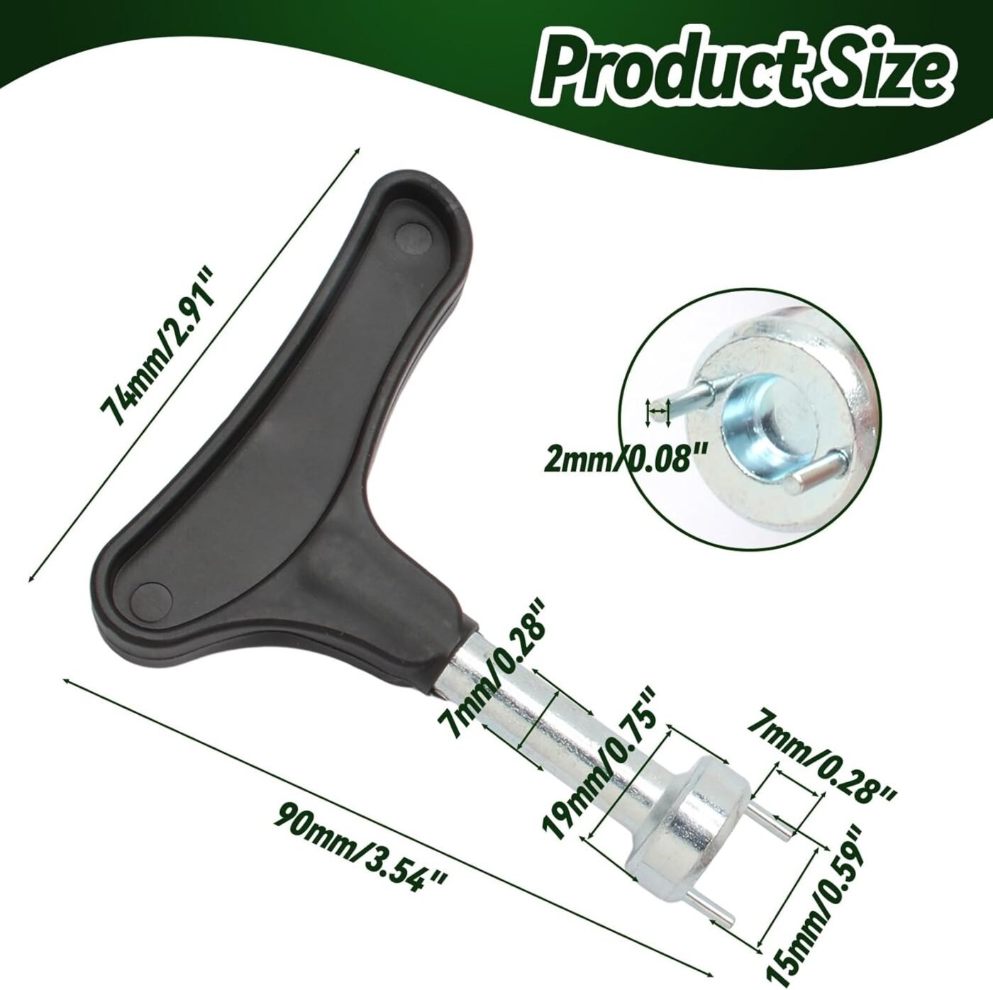 Biaungdo Golf Spike Tool for Spike Shoes, Black Golf Shoe Spike Wrench, Zinc Alloy Golf Spike Removal Tool 2 Biaungdo Golf Spike Tool for Spike Shoes, Black Golf Shoe Spike Wrench, Zinc Alloy Golf Spike Removal Tool - image 2