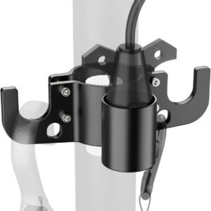 Safoner Aluminum Trailer Towing Chain Organizer with 7-Way Plug Holder- Heavy-Duty RV Tongue Jack Accessories