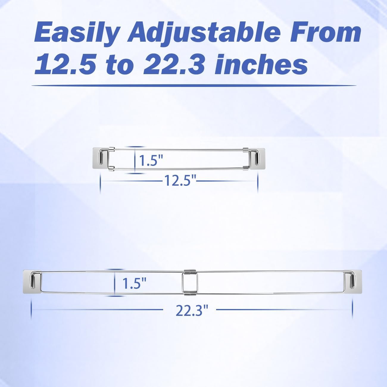 Safoner RV Secure Adjustable Bars | 12.5-22.3" Stainless Steel Rods | Food&Drink Stabilizers for RV Refrigerator | Prevents Spills&Mess During Travel | Essential RV&Camper Accessories (2 Pack) 4 Safoner RV Secure Adjustable Bars | 12.5-22.3″ Stainless Steel Rods | Food&Drink Stabilizers for RV Refrigerator | Prevents Spills&Mess During Travel | Essential RV&Camper Accessories (2 Pack) - image 4