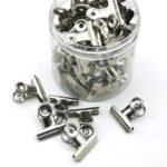 48PCS Bulldog Clips Silver 1.25 Inches,Mini Binder Clips,Metal Paper Clips with Transparent Storage Box,Hinge Clips for Crafts