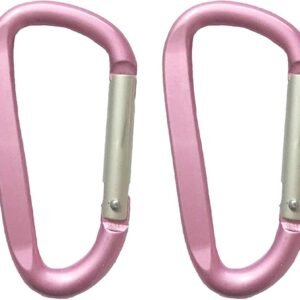 Large Carabiners Keychain 3″ Aluminum D Shape Premium Durable D-Ring Carabiner Clip Hook Camping Accessories Snap Link Key Chain Durable Improved Design
