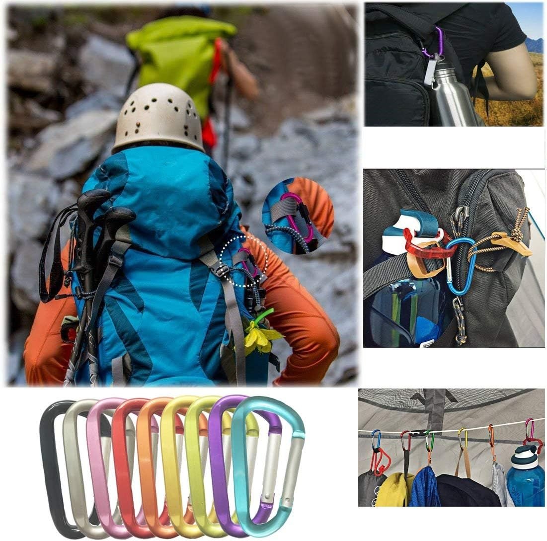 Large Carabiners Keychain 3" Aluminum D Shape Premium Durable D-Ring Carabiner Clip Hook Camping Accessories Snap Link Key Chain Durable Improved Design 5 Large Carabiners Keychain 3″ Aluminum D Shape Premium Durable D-Ring Carabiner Clip Hook Camping Accessories Snap Link Key Chain Durable Improved Design - image 5