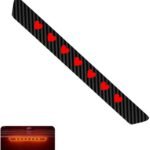 Car Third Brake Light Decal, Cute Hollow Out Love High Mount Stop Light Sticker, Waterproof Self-adhesive Taillight Overlay, Universal Decorative Part for Car SUV Truck (Carbon Fiber Black)