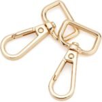 9 Pcs D Ring Swivel Lobster Claw Clasp Push Gate Snap Hooks Trigger Clips for DIY Crafts Keychain Purse Handbag Making,3/4 Inch Glod