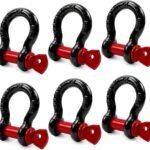 6 Pack 5/8″ D Ring Shackles for Rigging, 3.25 Ton /7165 Lbs Capacity Shackles with 3/4″ Pin for Tow Strap Winch Off Road Vehicle Recovery, Heavy Duty