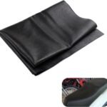 Motorcycle Seat Cover, Waterproof Sun Resistant Seat Protector, High-elasticity Anti-scratch PVC Leather Cover, DIY Modification Accessory for ATV Scooter Moped Mini Bike (Black)