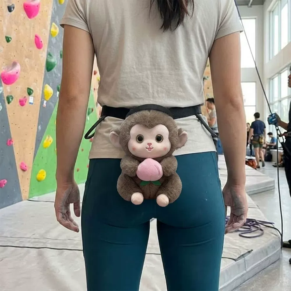 Lucky Monkey Chalk Bag Rock Climbing Chalk Bag Suitable Bouldering Gym Indoor & Outdoor Climbing with Adjustable Belt 1 Lucky Monkey Chalk Bag Rock Climbing Chalk Bag Suitable Bouldering Gym Indoor & Outdoor Climbing with Adjustable Belt