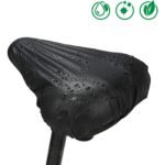 Bicycle Seat Cover, 2pcs Saddle Pad Bicycle, Elastic Waterproof Bicycle Saddle Cover (Black)