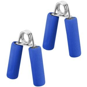 Hand Grip Strengthener,Develop Hand and Forearm Grip Strength for Peak Performance in Sports. Perfect Equipment for Gyms – Bonus Foam Sleeves – Blue