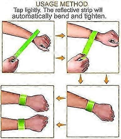 4pcs Reflective Tape Bands, 30cm Orange Wrist & Leg Straps for Night Running or Cycling 3 4pcs Reflective Tape Bands, 30cm Orange Wrist & Leg Straps for Night Running or Cycling - image 3