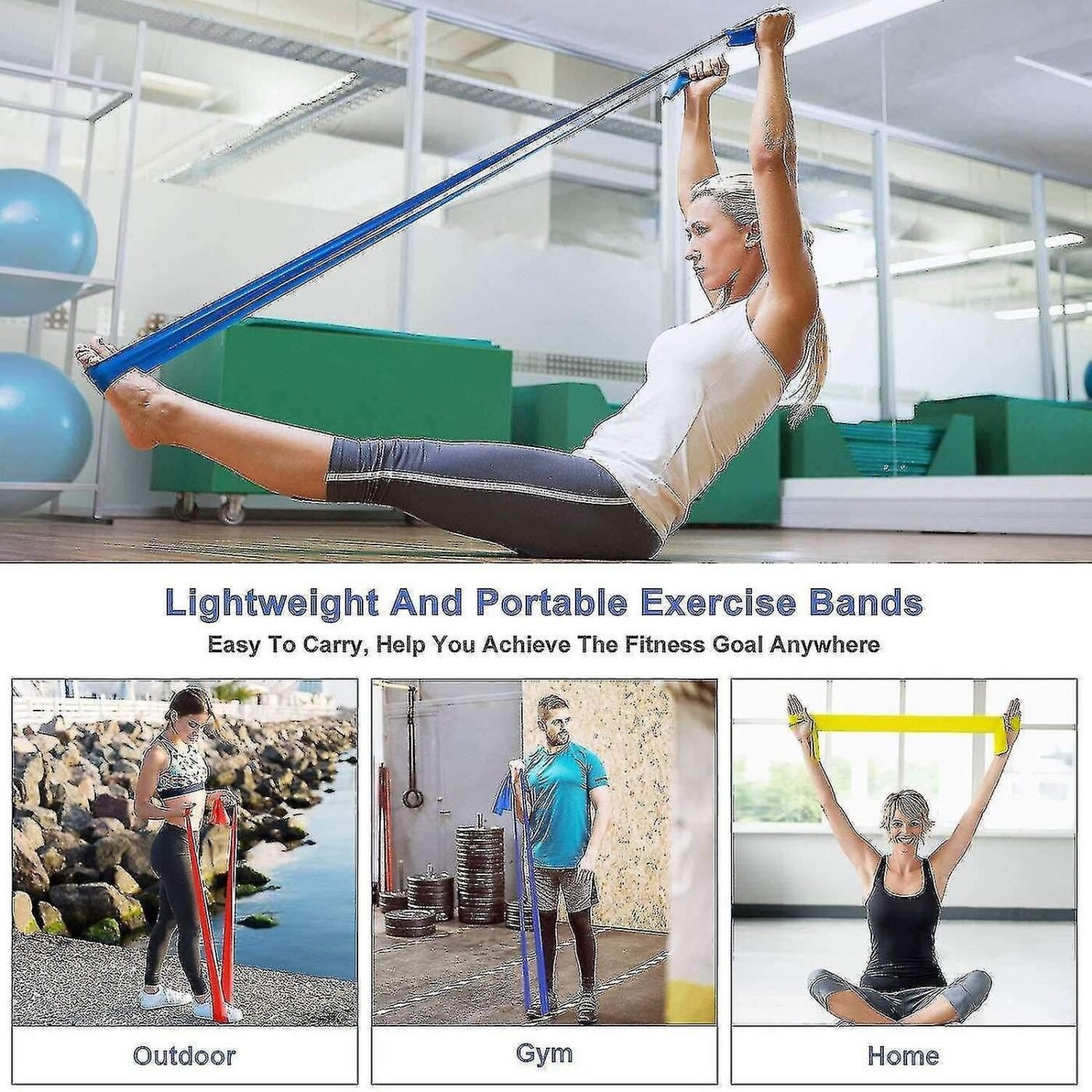 Yoga Resistance Band Set for Stretching & Home Fitness 4 Yoga Resistance Band Set for Stretching & Home Fitness - image 4