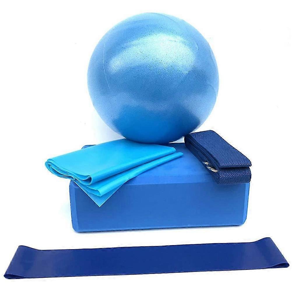 5pcs Yoga Ball Set - Fitness Ball, Blocks, Stretch Band, Resistance Loop, Belt 1 5pcs Yoga Ball Set – Fitness Ball, Blocks, Stretch Band, Resistance Loop, Belt
