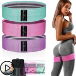 3 Resistance Bands Set for Leg Training & Support (3 Strength Levels)