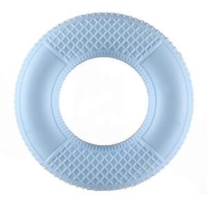 4-Pack Mesh Silicone Grip Circles, Rehab Gym Hand Strength Trainer, 50lb, Blue