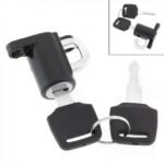 Motorcycle Helmet Lock – Universal Black B-Type with Key