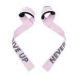 2pcs Padded Weight Lifting Straps, Anti-Slip Wrist Grip for Gym Fitness, Pink
