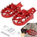 Red Motorcycle Foot Rests for Dirt Bike