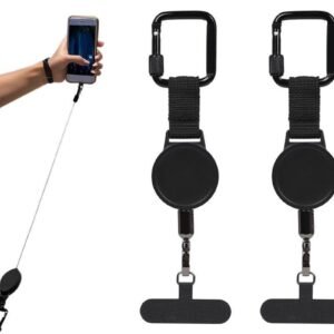 2PCS Retractable Anti-Theft Phone Tether Wrist Strap Holder