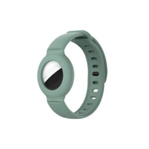 Silicone Airtag Wristband Green