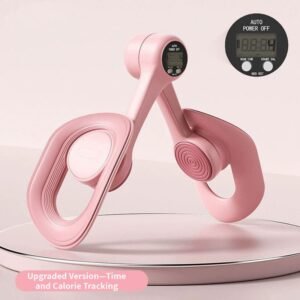 Pink – Multifunctional Thigh Master Trainer with Calorie & Time Counter, Home Kegel Exerciser for Inner Thighs, Buttocks, and Arms