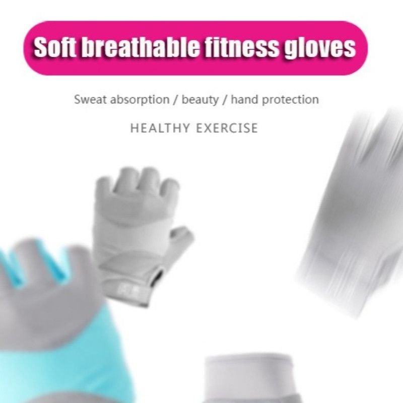 Gray - Size L - Silicone Anti-Slip Half-Finger Workout Gloves, Breathable Shock-Absorbing Gym Gloves for Cycling, One Pair, Unisex 2 Gray – Size L – Silicone Anti-Slip Half-Finger Workout Gloves, Breathable Shock-Absorbing Gym Gloves for Cycling, One Pair, Unisex - image 2