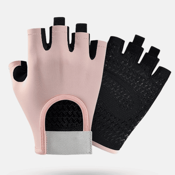 Pink - Size M - Women's Half-Finger Fitness Gloves, Silicone Anti-Slip Breathable Gloves for Yoga, Cycling, and Sports 1 Pink – Size M – Women’s Half-Finger Fitness Gloves, Silicone Anti-Slip Breathable Gloves for Yoga, Cycling, and Sports