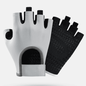 Gray – Size L – Women’s Half-Finger Fitness Gloves, Silicone Anti-Slip Breathable Gloves for Yoga, Cycling, and Sports