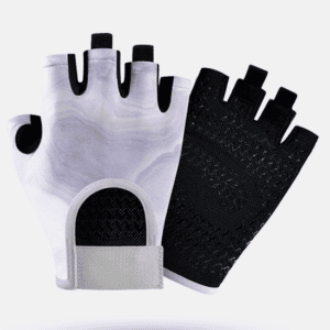 Purple Gradient – Size L – Women’s Gradient Print Half-Finger Fitness Gloves, Silicone Anti-Slip Breathable Gloves for Yoga, Cycling, and Sports