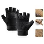 Size XXL – Black – EVA Protective Tactical Gloves, 1 Pair, Anti-Slip Shock-Absorbing Sports Gloves for Cycling and Workouts