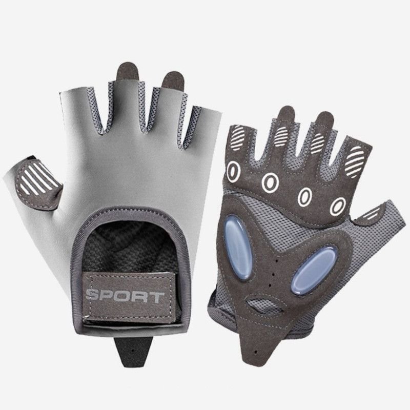 Gray - Size M - Women's Ice Silk Half-Finger Fitness Gloves, Silicone Shock-Absorbing, Anti-Slip, Breathable Sports Gloves 1 Gray – Size M – Women’s Ice Silk Half-Finger Fitness Gloves, Silicone Shock-Absorbing, Anti-Slip, Breathable Sports Gloves