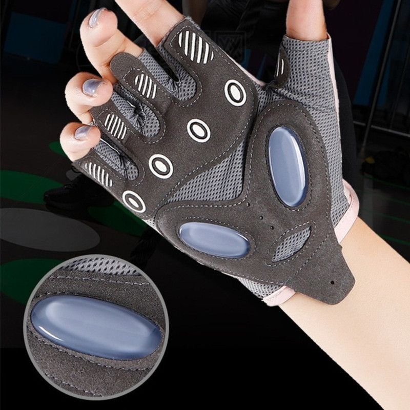 Pink - Size S - Women's Ice Silk Half-Finger Fitness Gloves, Silicone Shock-Absorbing, Anti-Slip, Breathable Sports Gloves 4 Pink – Size S – Women’s Ice Silk Half-Finger Fitness Gloves, Silicone Shock-Absorbing, Anti-Slip, Breathable Sports Gloves - image 4
