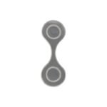 Magnetic Reflective Safety Clip, Double Sided Night Running Visibility Marker for Jogging Cycling Walking-Gray