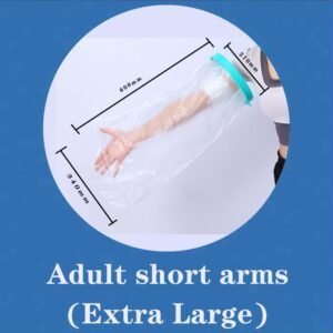 Extra Large Adult Short Arm Waterproof Cast Cover Shower Bandage Protector Oversize Wrist Forearm Broken Wound Bath Sleeve
