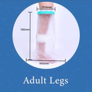 Adult Full Leg Waterproof Cast Cover Shower Bandage Protector Broken Knee Lower Leg Wound Bath Sleeve