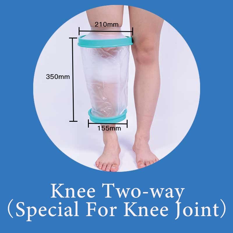 Two Way Knee Joint Waterproof Cast Cover Shower Knee Surgery Bandage Protector Knee Wound Bath Sleeve 1 Two Way Knee Joint Waterproof Cast Cover Shower Knee Surgery Bandage Protector Knee Wound Bath Sleeve