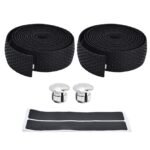 Handlebar Tape Quick Dry Anti Slip Tape Synthetic Sponge Bicycle Cycling Wrap Tape for Outdoor ExerciseBlack