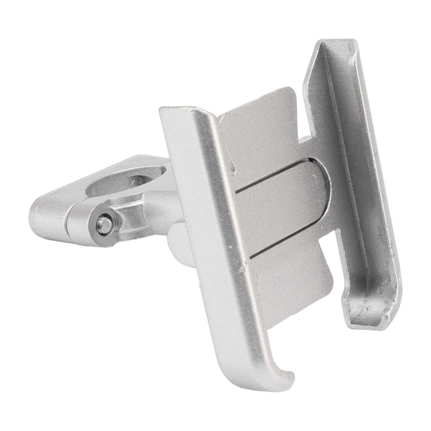 Bike Phone Mount Aluminum Alloy Silicone Pad Rotatable Impact Resistant Bike Cell Phone Holder for 4 to 7 Inch Device Silver 3 Bike Phone Mount Aluminum Alloy Silicone Pad Rotatable Impact Resistant Bike Cell Phone Holder for 4 to 7 Inch Device Silver - image 3