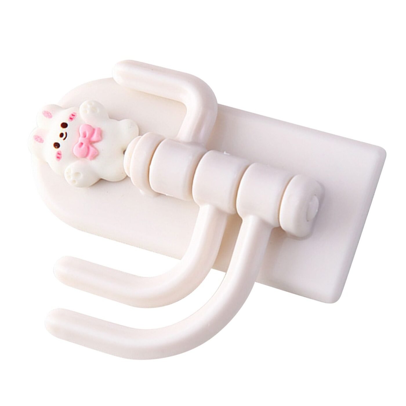 Self Adhesive Hanger Punch Free Rotating 3 Hooks Cute Animal Wall Door Holder for Keys Bowknot Rabbit 3 Self Adhesive Hanger Punch Free Rotating 3 Hooks Cute Animal Wall Door Holder for Keys Bowknot Rabbit - image 3