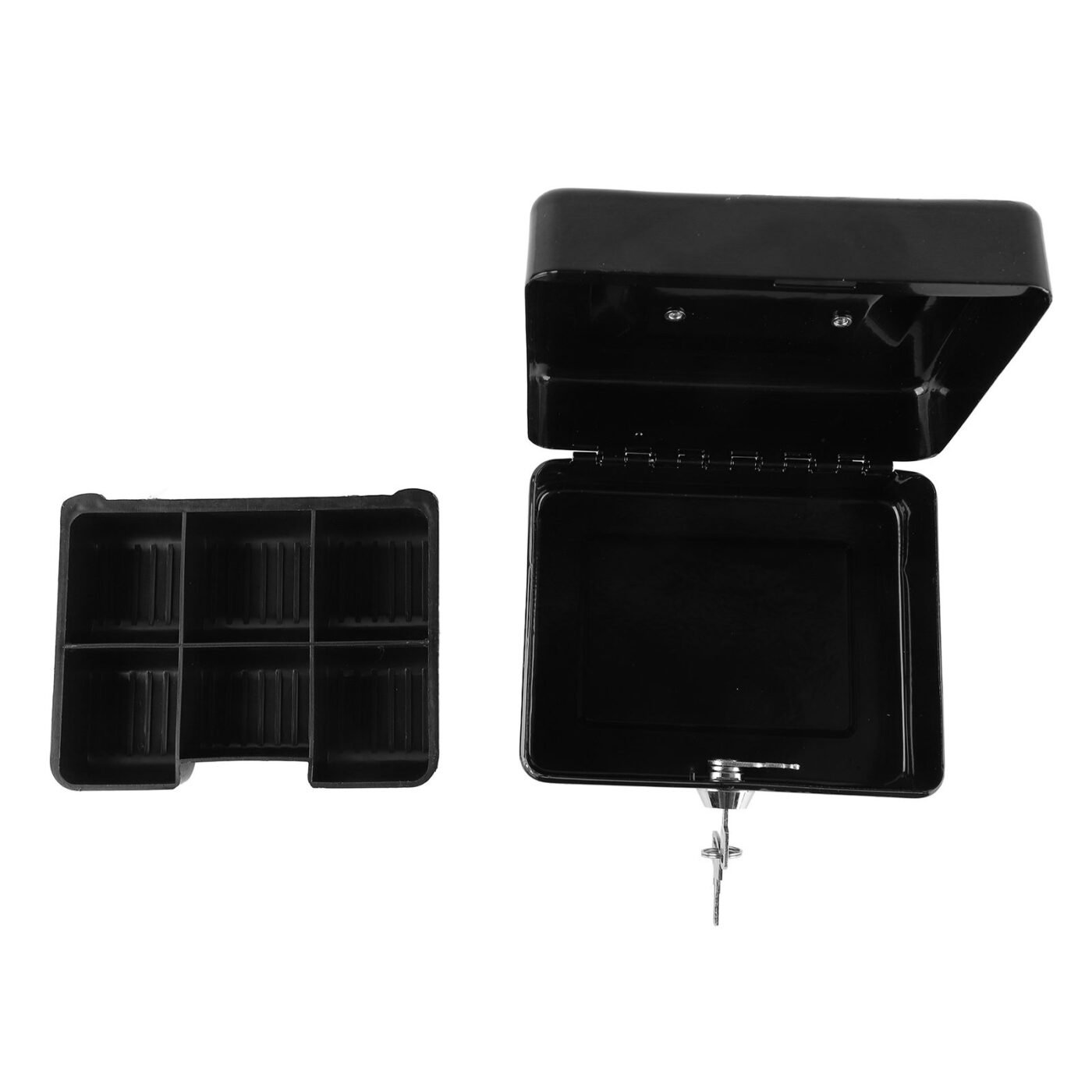 Metal Cash Box with Lock Safety Portable Small Metal Storage Box with 2 Keys for Money Document Home Car 4 Metal Cash Box with Lock Safety Portable Small Metal Storage Box with 2 Keys for Money Document Home Car - image 4