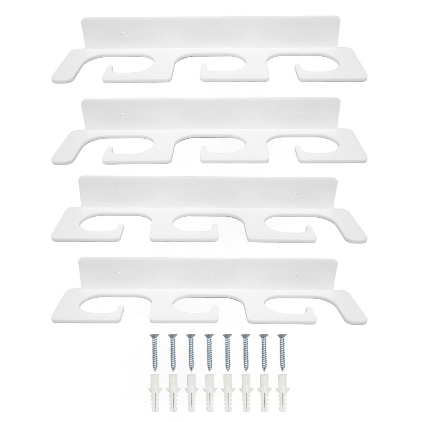 4Pcs Fishing Rod Holder Rugged Space Saving Stylish Holding 6 Rods Wall Mounted Fishing Pole Rack for Indoor Outdoor White 1 4Pcs Fishing Rod Holder Rugged Space Saving Stylish Holding 6 Rods Wall Mounted Fishing Pole Rack for Indoor Outdoor White