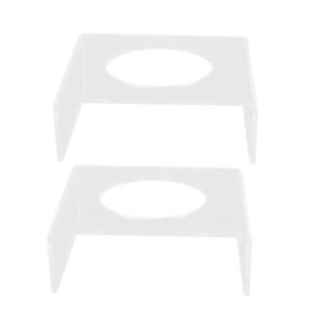 2PCS Football Stand Clear Display Holder Acrylic Stable Support Anti Scratch Versatile Display Rack for Basketball Volleyball