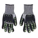 Protective Glove 5 Level Cut Resistant Anti Impact Glove Black Work Glove for Gardening Outdoor