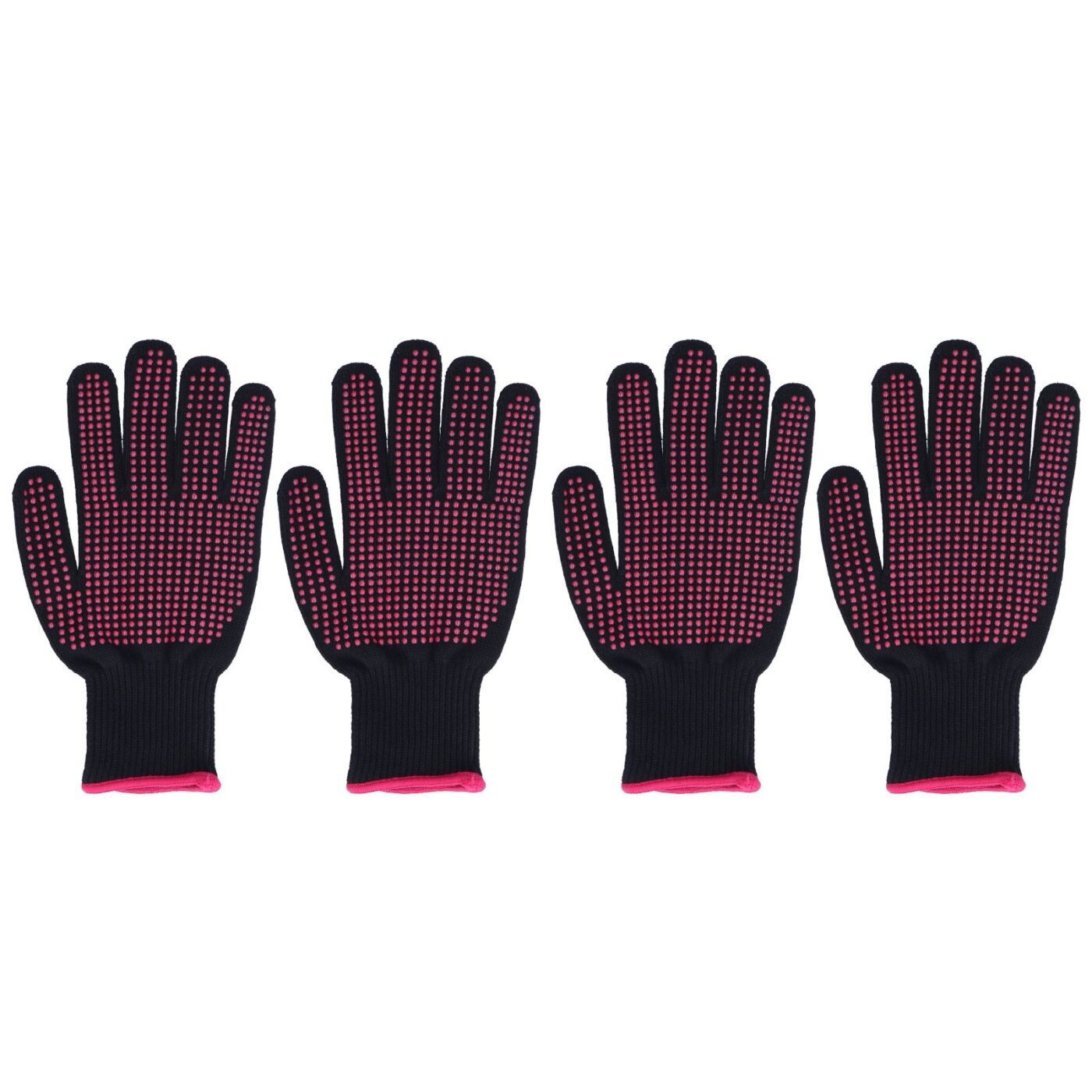 4Pcs Heat Resistant Gloves High Temperature Resistant Anti Scalding Mitts with Silicone BumpsRose Red Silicone Rose Red Edge 1 4Pcs Heat Resistant Gloves High Temperature Resistant Anti Scalding Mitts with Silicone BumpsRose Red Silicone Rose Red Edge