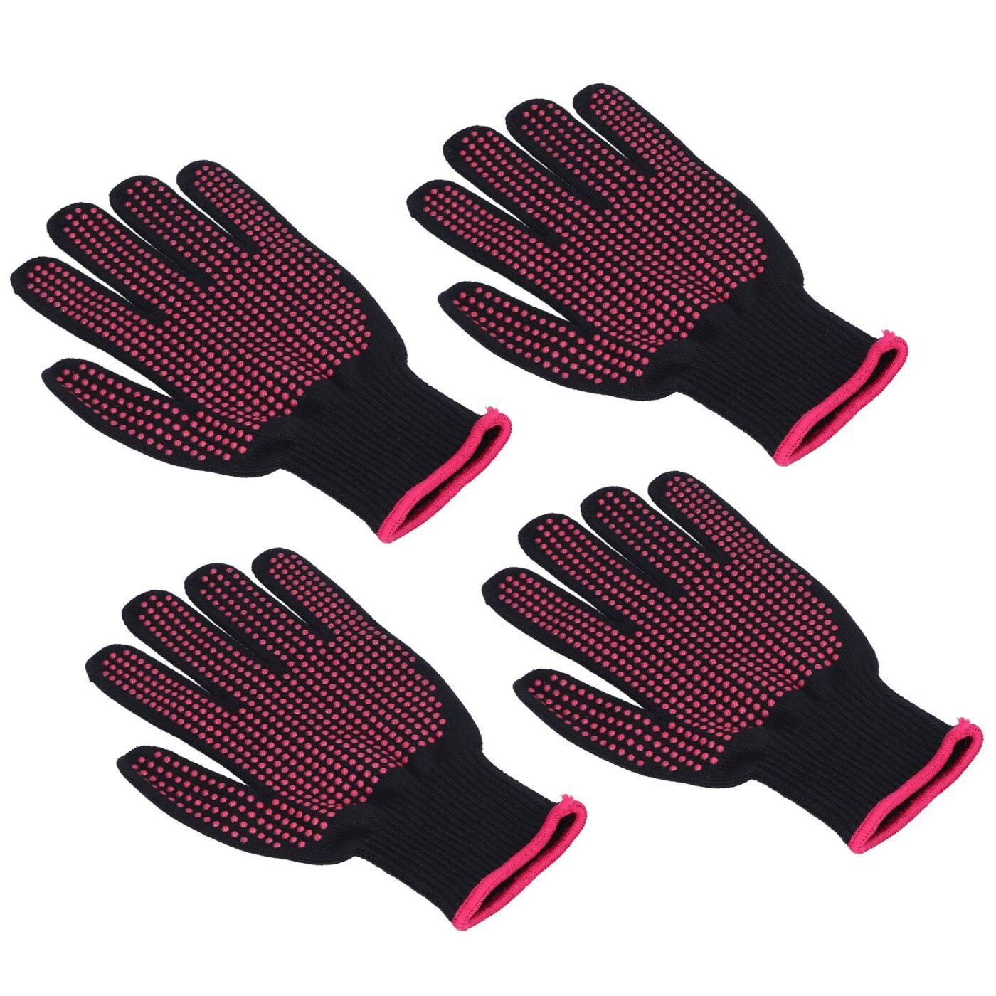 4Pcs Heat Resistant Gloves High Temperature Resistant Anti Scalding Mitts with Silicone BumpsRose Red Silicone Rose Red Edge 5 4Pcs Heat Resistant Gloves High Temperature Resistant Anti Scalding Mitts with Silicone BumpsRose Red Silicone Rose Red Edge - image 5