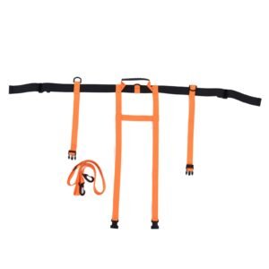 Children Ski Training Safety Ropes Adjustable Outdoor Skiing Harness Safety Shoulder StrapOrange