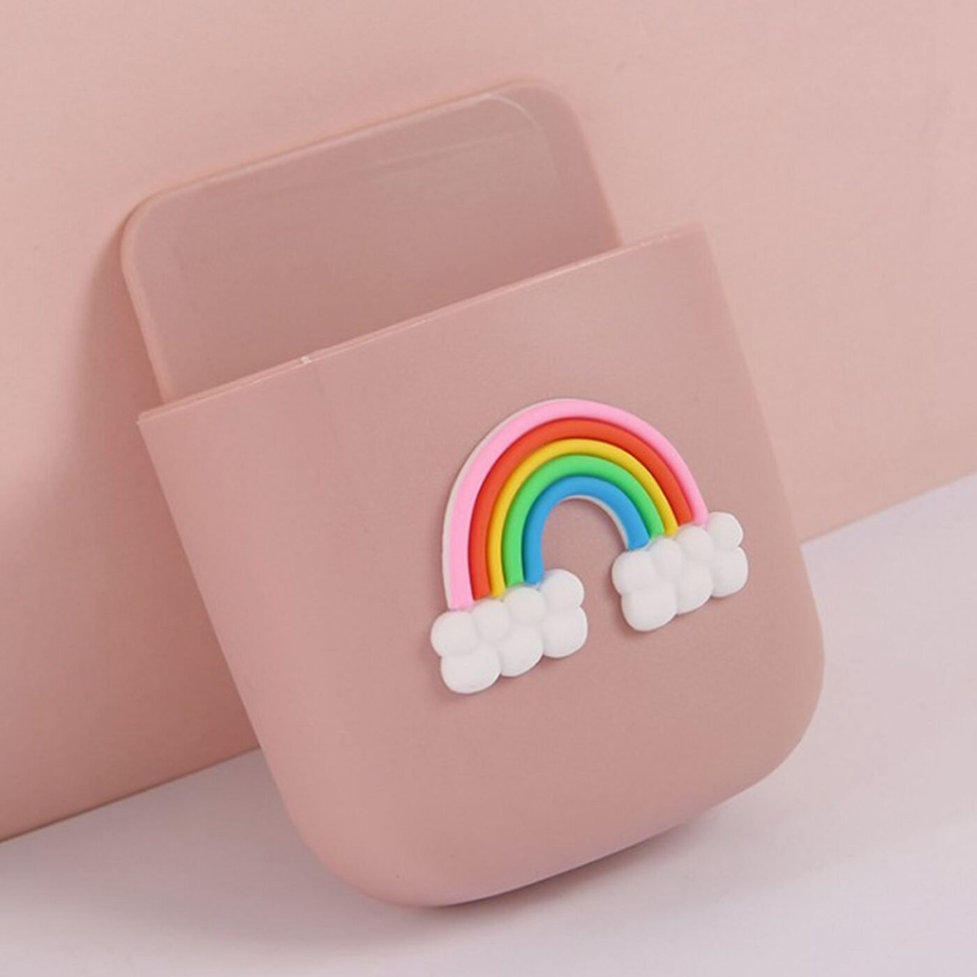 Remote Control Holders Wall Mount Adhesive Organizer Pen Storage Box Phone Holder for Office Home SchoolRainbow 2 Remote Control Holders Wall Mount Adhesive Organizer Pen Storage Box Phone Holder for Office Home SchoolRainbow - image 2