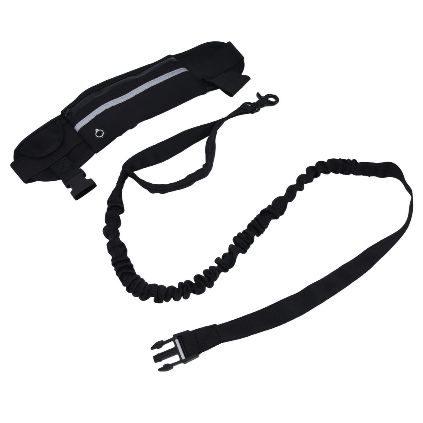 Sports Belt Bag Leash Set Reflective Elastic Explosion Proof Dog Running Traction Rope for Walking RunningBlack 4 Sports Belt Bag Leash Set Reflective Elastic Explosion Proof Dog Running Traction Rope for Walking RunningBlack - image 4